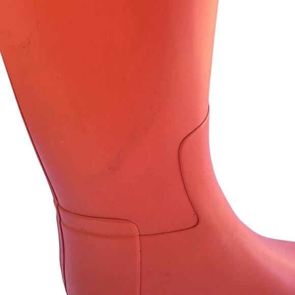 Hunter Original Wellies Tall Rain Boots US Size 9 Matte Orange Rubber Boots - Picture 9 of 12